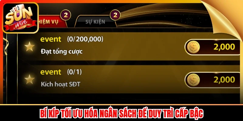 Bí kíp tối ưu hóa ngân sách để duy trì cấp bậc