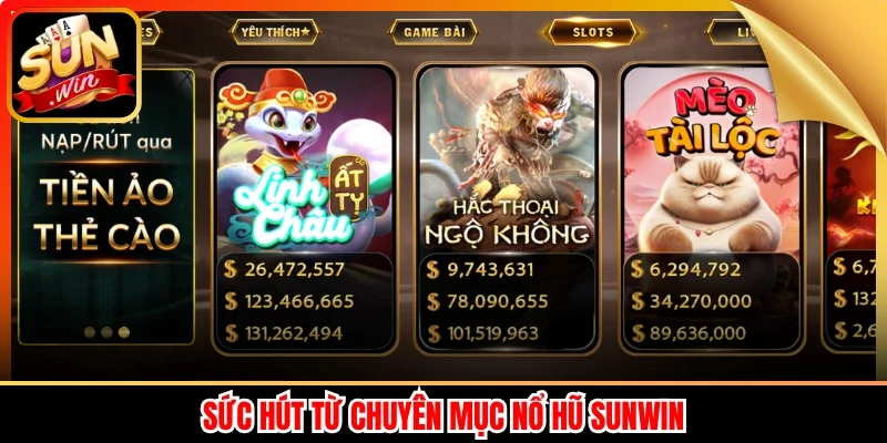 Sức hút từ chuyên mục Nổ hũ Sunwin
