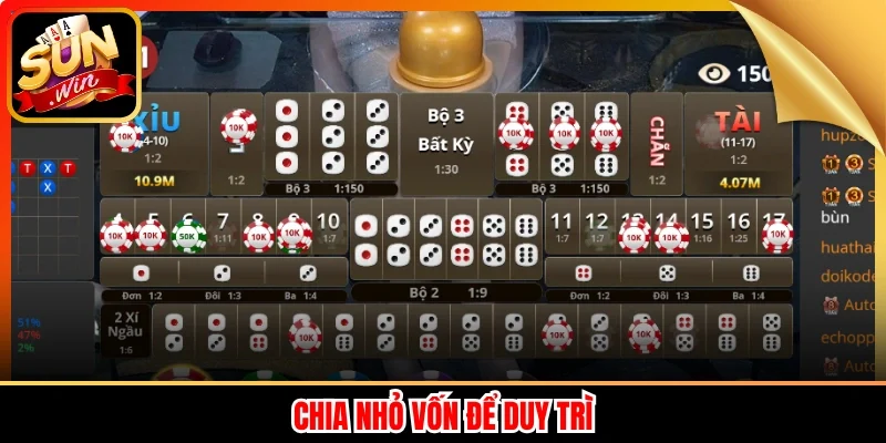 Chia nhỏ vốn để duy trì