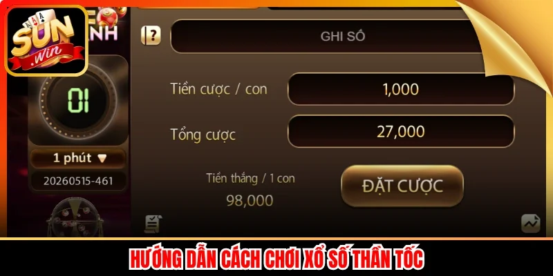 Hướng dẫn cách chơi Xổ Số Thần Tốc